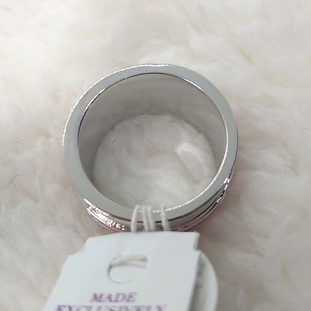 Lia Sophia Fast Track Wide Band Ring Sz 7 - Picture 4 of 6